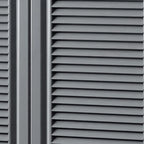 White Metal Rustic Entryway Shoe Storage Cabinet