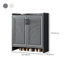 White Metal Rustic Entryway Shoe Storage Cabinet