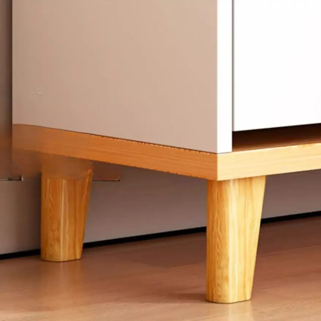 Entryway Modern Wood Shoe Cabinet with Flip-Out Drawer