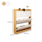 Entryway Modern Wood Shoe Cabinet with Flip-Out Drawer