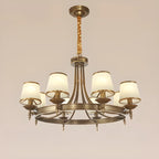 Adjustable Metal Vintage Hoop Chandelier with Shade