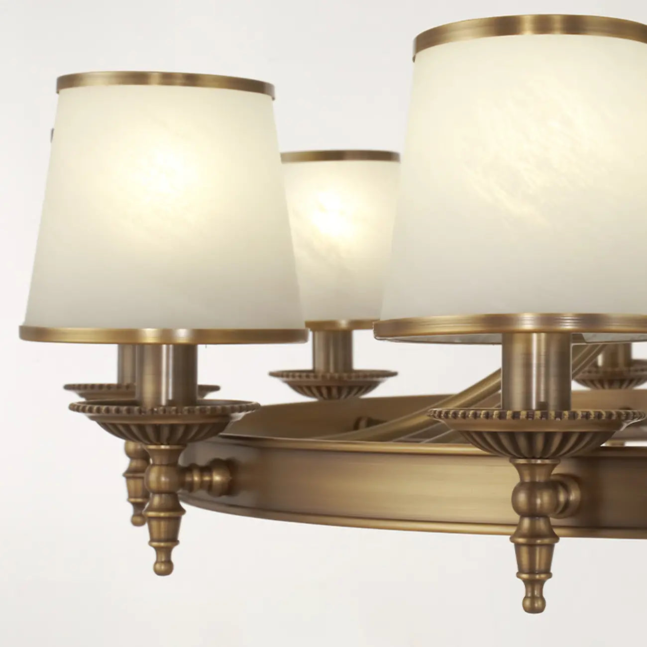 Adjustable Metal Vintage Hoop Chandelier with Shade