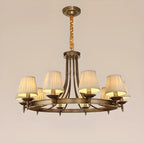 Adjustable Metal Vintage Hoop Chandelier with Shade