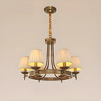 Adjustable Metal Vintage Hoop Chandelier with Shade