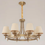 Adjustable Metal Vintage Hoop Chandelier with Shade