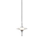 Modern Silver Metal Geometric Crystal Pendant Light