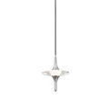 Modern Silver Metal Geometric Crystal Pendant Light
