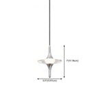 Modern Silver Metal Geometric Crystal Pendant Light