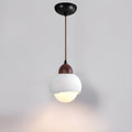Modern Wood Ceramic Hanging Globe Pendant Light