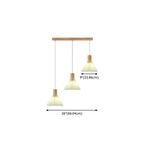 Glass Shade Wood Kitchen Island Pendant Light Adjustable Length