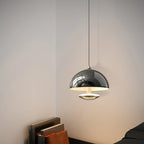 Modern Dimming Metal Hemispherical Pendant Light for Bedroom