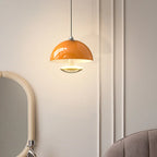 Modern Dimming Metal Hemispherical Pendant Light for Bedroom