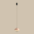 Modern Dimming Metal Hemispherical Pendant Light for Bedroom
