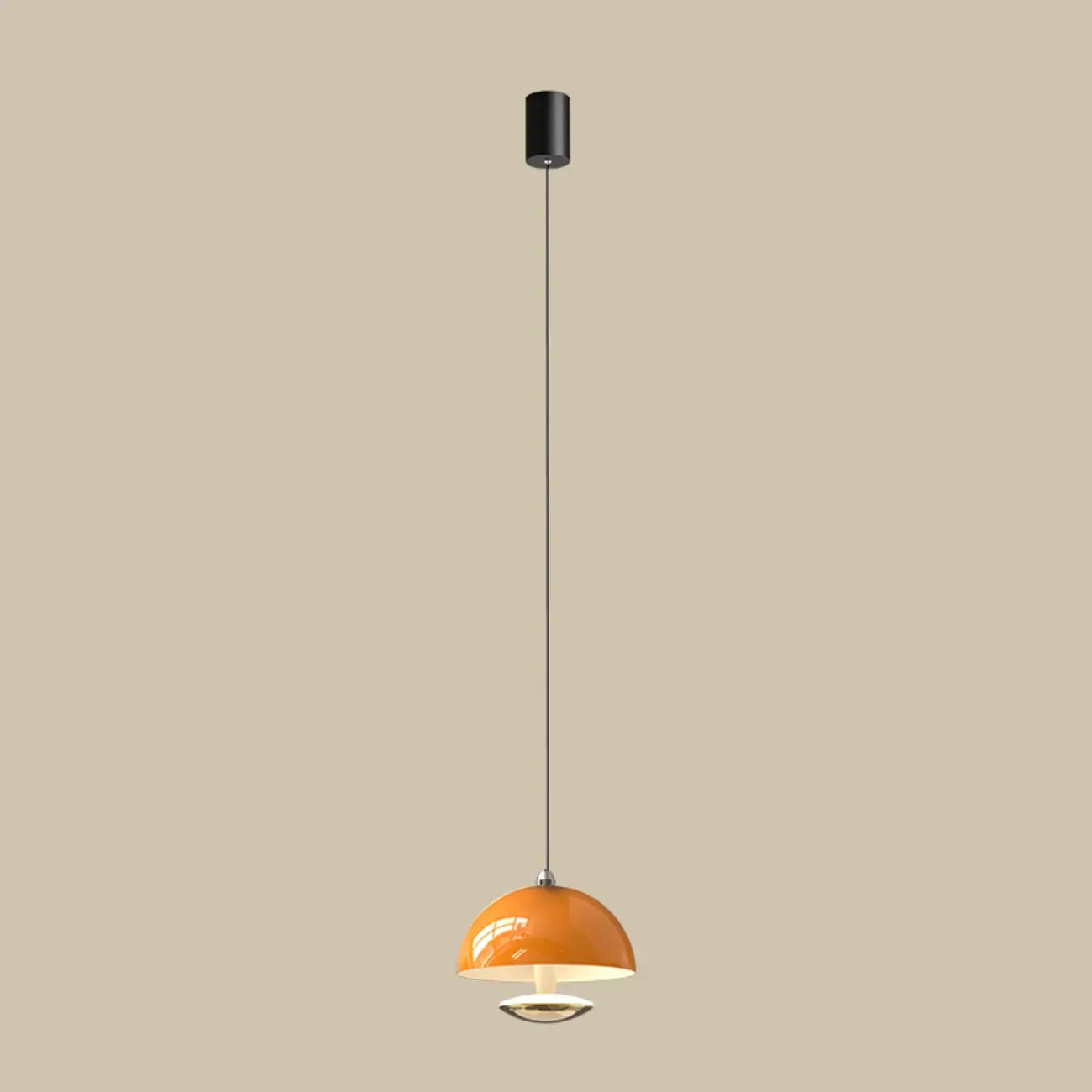 Modern Dimming Metal Hemispherical Pendant Light for Bedroom