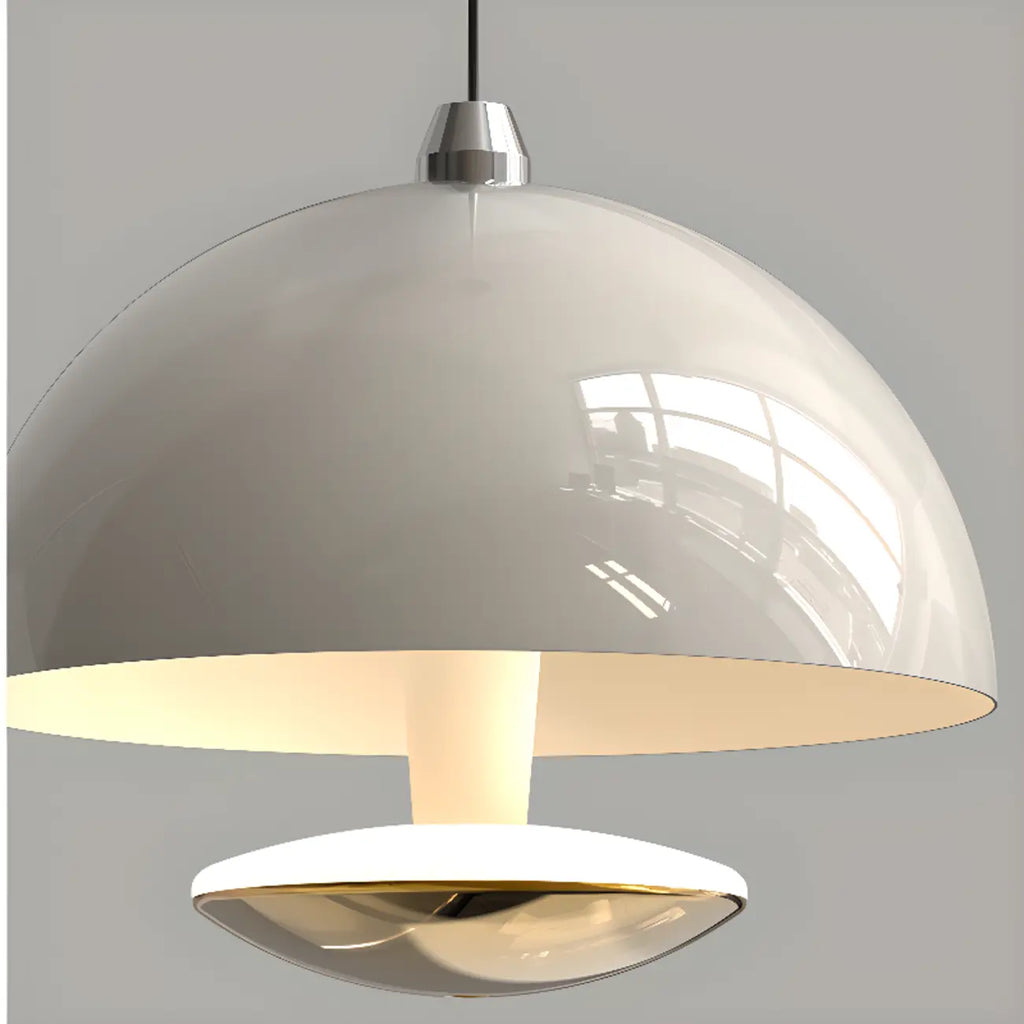 Modern Dimming Metal Hemispherical Pendant Light for Bedroom