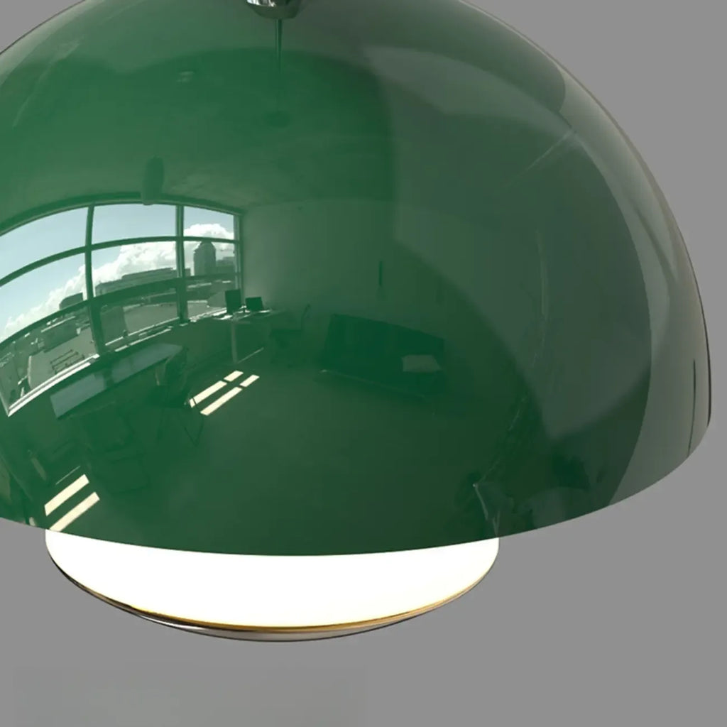 Modern Dimming Metal Hemispherical Pendant Light for Bedroom