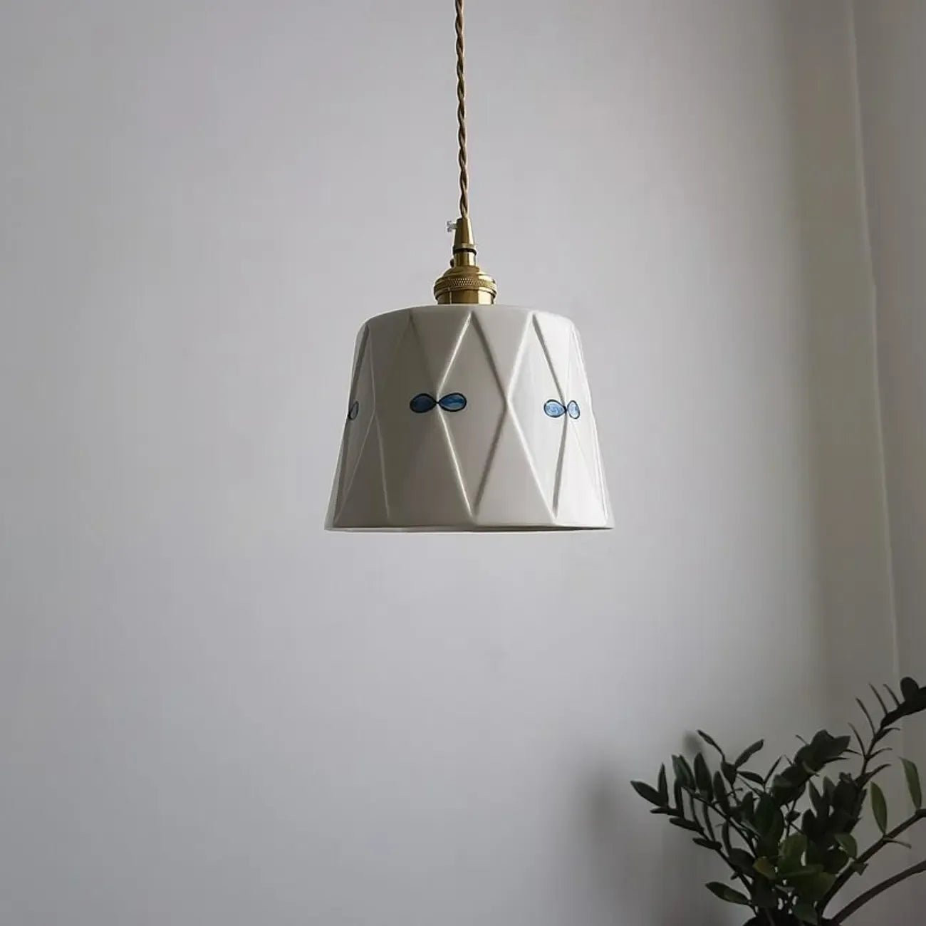 Vintage Ceramic Hanging Pendant Light for Indoor