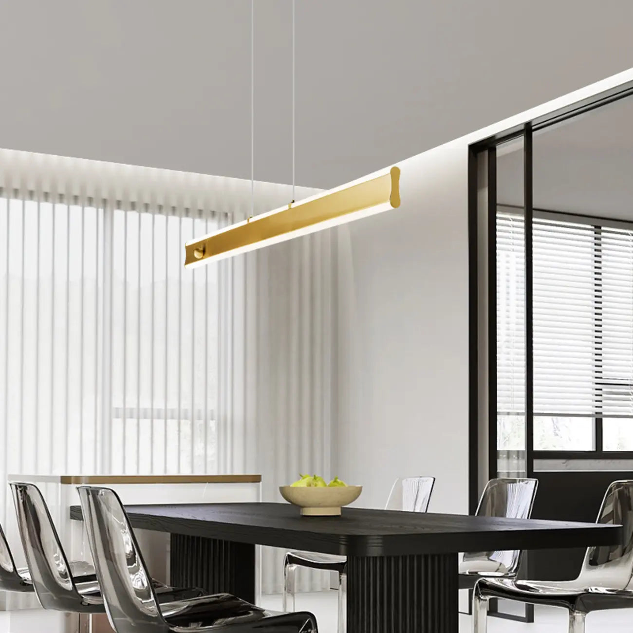 Modern Metal Geometric Island Light for Kitchen Area