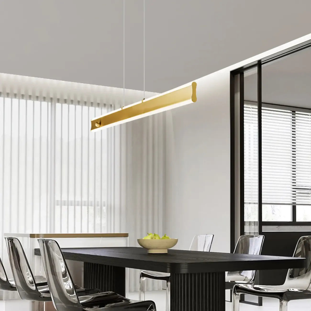 Modern Metal Geometric Island Light for Kitchen Area