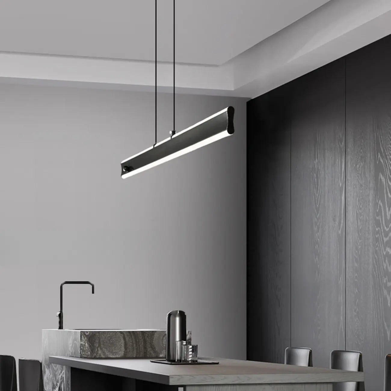 Modern Metal Geometric Island Light for Kitchen Area