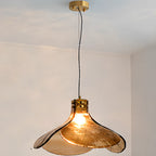 Modern Rope Amber Glass Hanging Pendant Lights for Kitchen