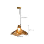 Modern Rope Amber Glass Hanging Pendant Lights for Kitchen