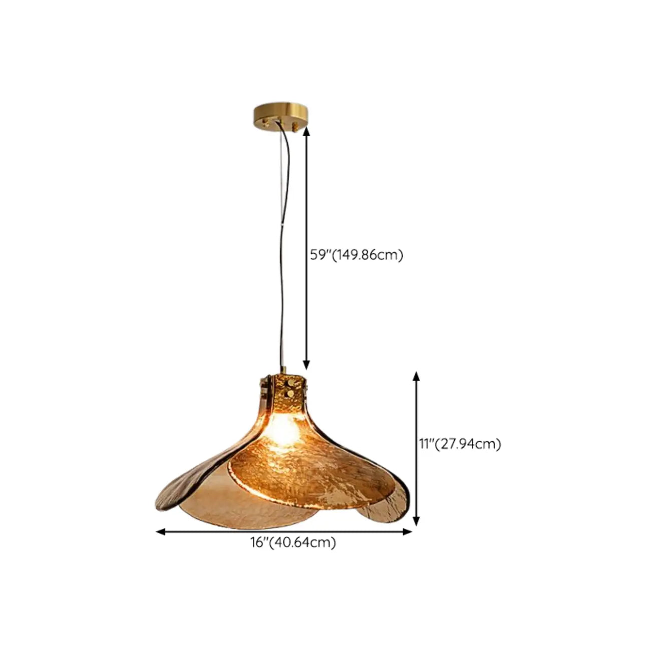 Modern Rope Amber Glass Hanging Pendant Lights for Kitchen