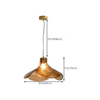 Modern Rope Amber Glass Hanging Pendant Lights for Kitchen