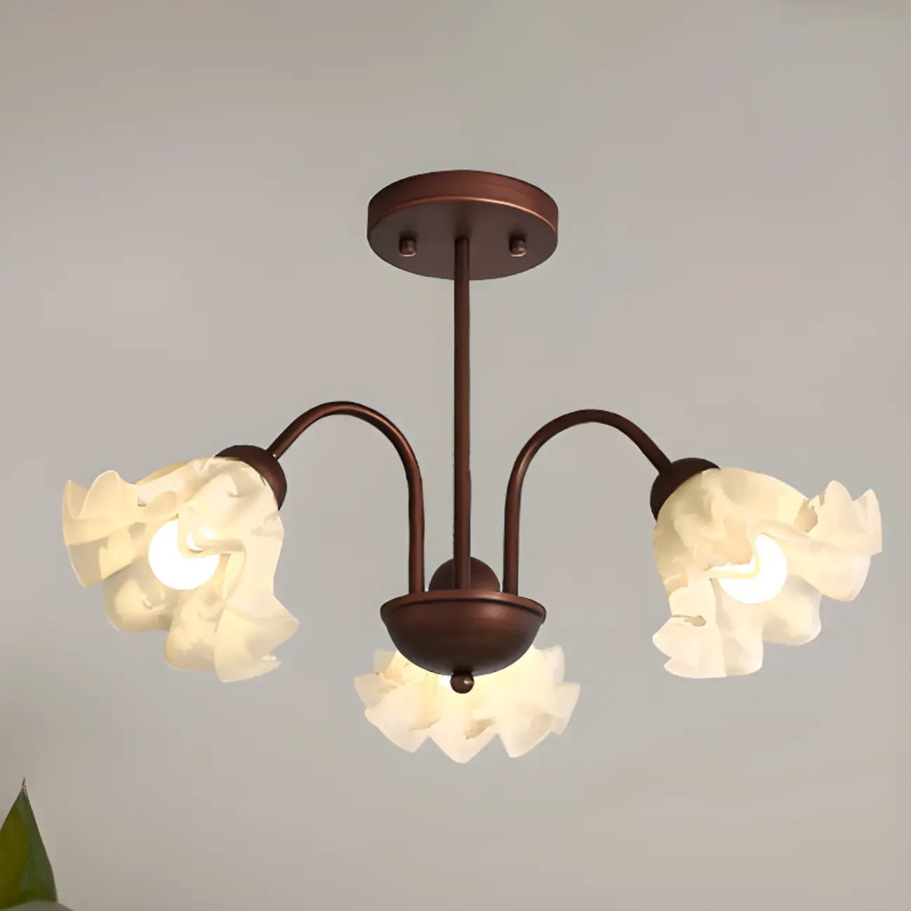 Geometric Art 3/8 Light Glass LED Chandelier for Dining Area