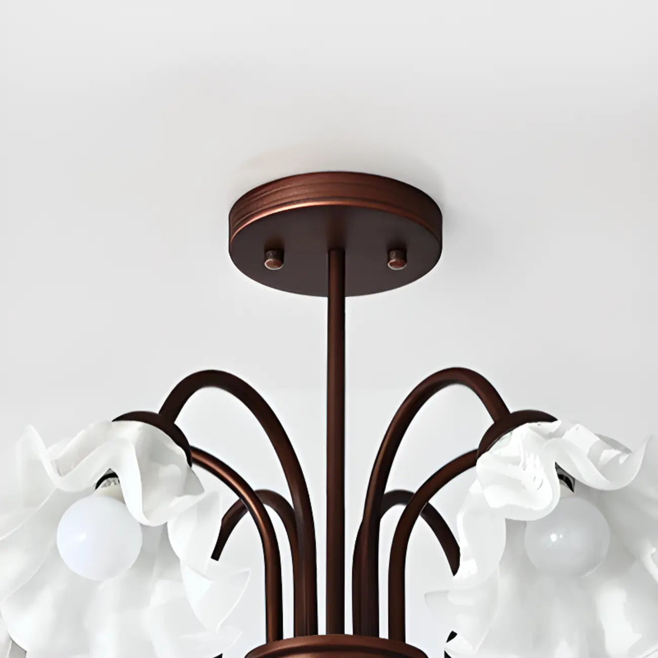 Geometric Art 3/8 Light Glass LED Chandelier for Dining Area
