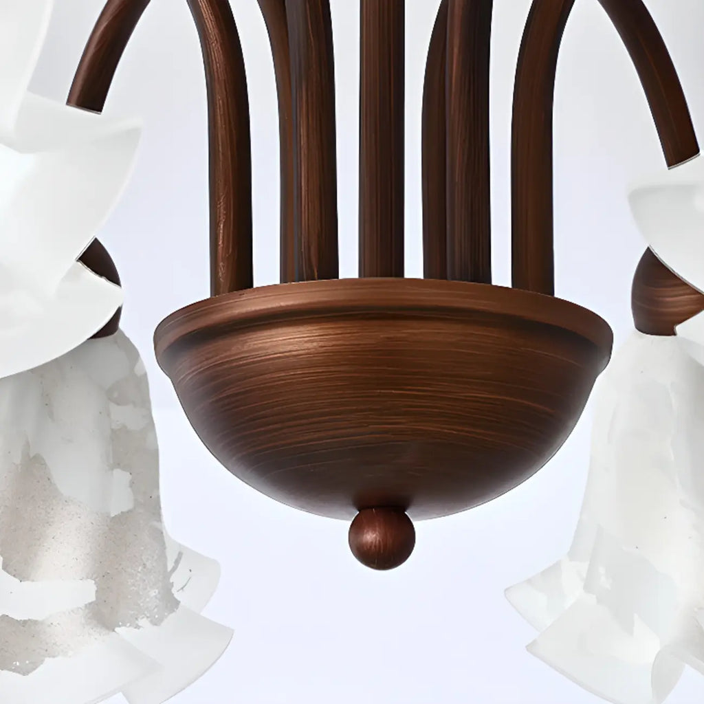 Geometric Art 3/8 Light Glass LED Chandelier for Dining Area