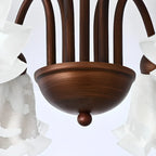 Geometric Art 3/8 Light Glass LED Chandelier for Dining Area