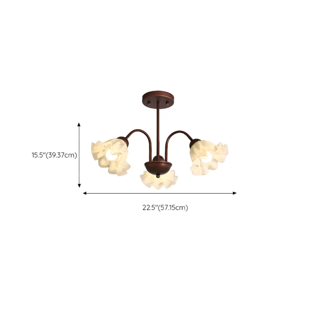 Geometric Art 3/8 Light Glass LED Chandelier for Dining Area