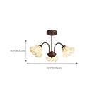 Geometric Art 3/8 Light Glass LED Chandelier for Dining Area