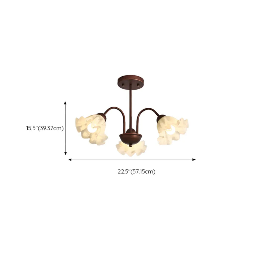 Geometric Art 3/8 Light Glass LED Chandelier for Dining Area