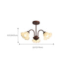 Geometric Art 3/8 Light Glass LED Chandelier for Dining Area