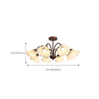 Geometric Art 3/8 Light Glass LED Chandelier for Dining Area