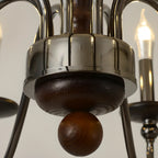 Modern Black 6/8 Light Candelabra Chandelier in Dimmable