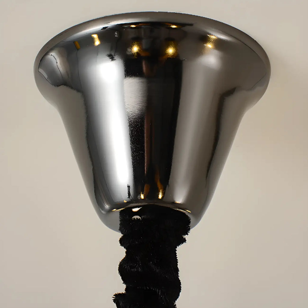 Modern Black 6/8 Light Candelabra Chandelier in Dimmable