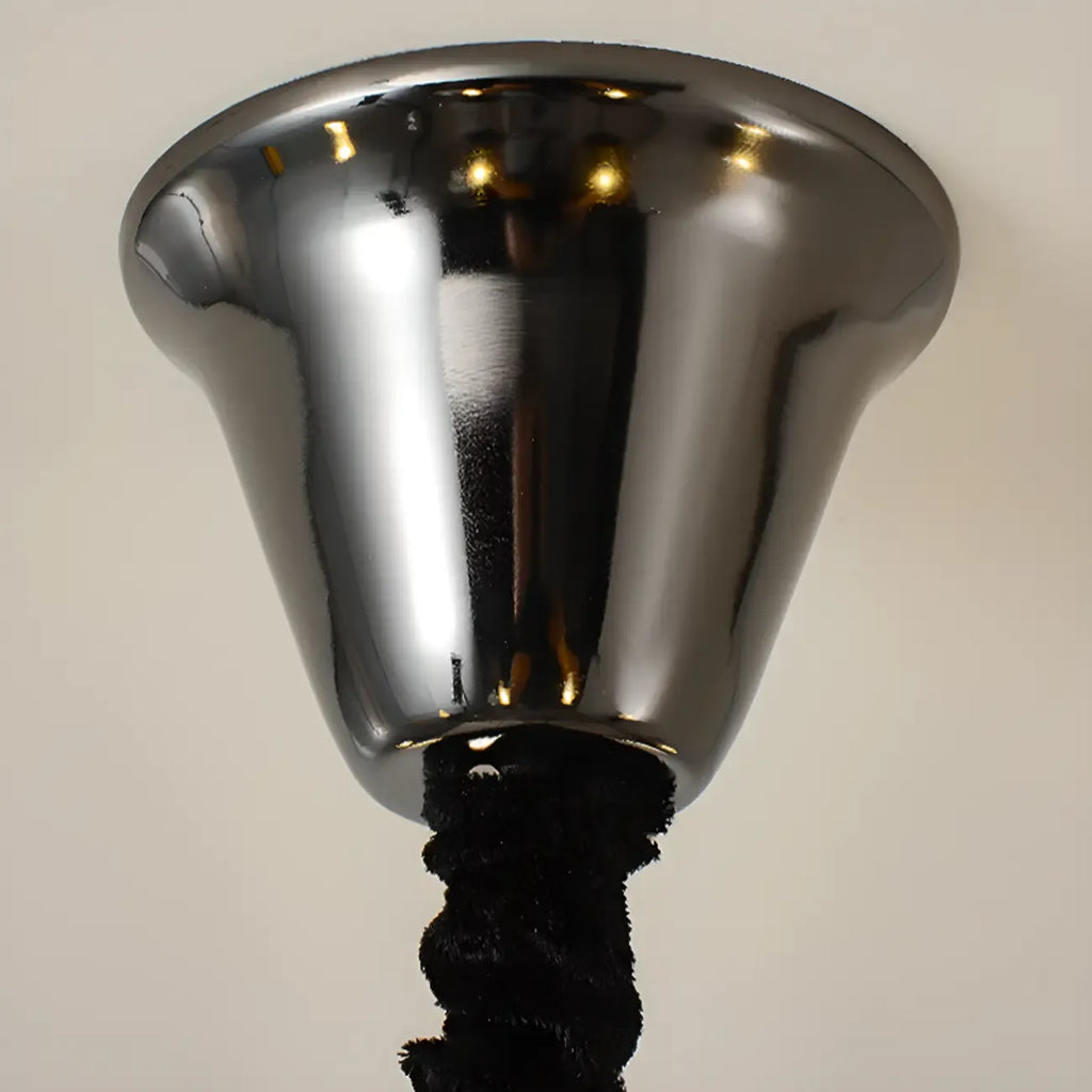 Modern Black 6/8 Light Candelabra Chandelier in Dimmable