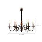 Modern Black 6/8 Light Candelabra Chandelier in Dimmable
