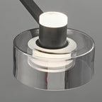 Modern Black Circle Round Glass LED Chandelier