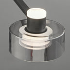 Modern Black Circle Round Glass LED Chandelier