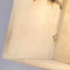 Contemporary Gray-white Cubic Alabaster Indoor Wall Sconce