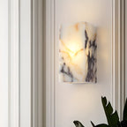 Modern White Stone Minimalist Rectangle LED Wall Light