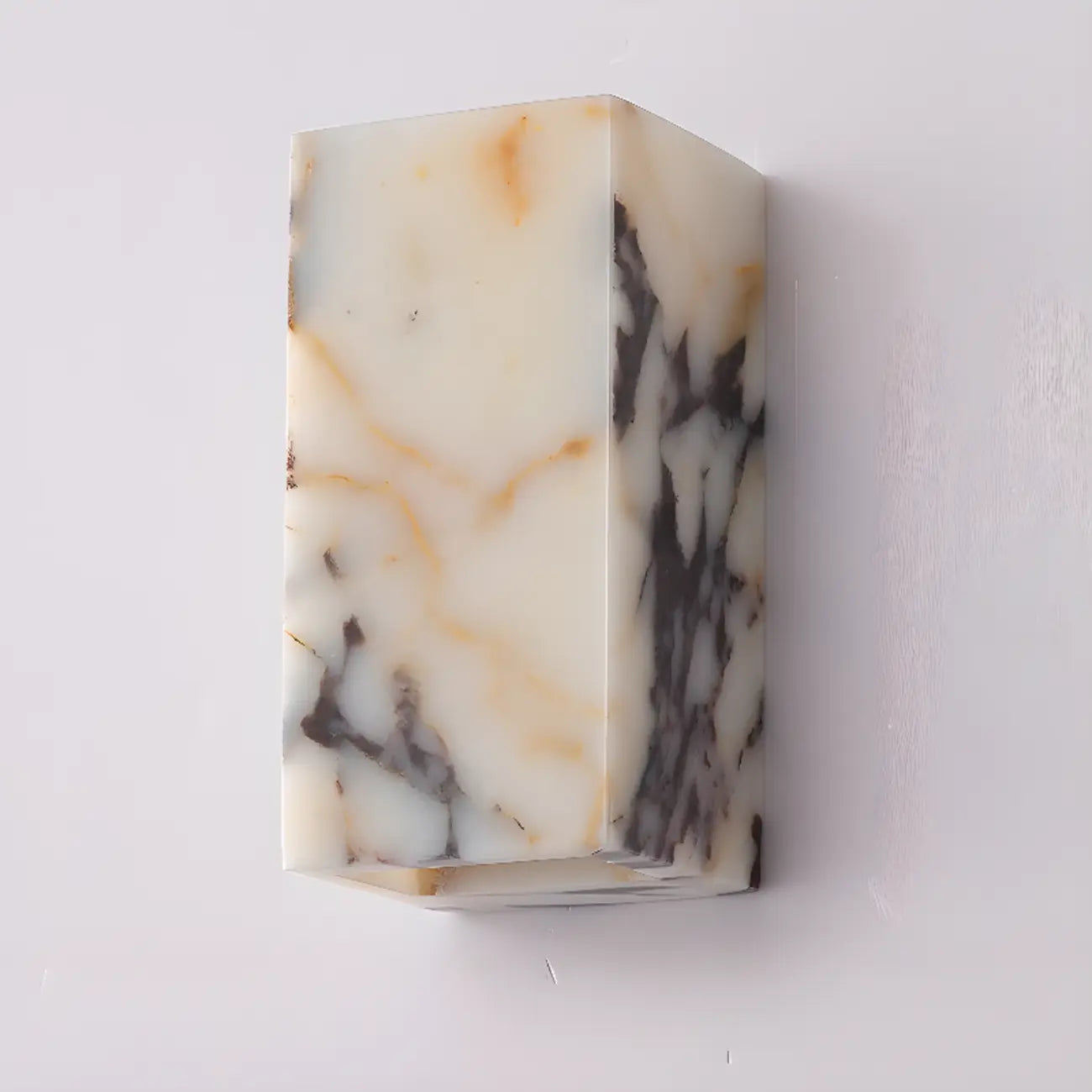 Modern White Stone Minimalist Rectangle LED Wall Light