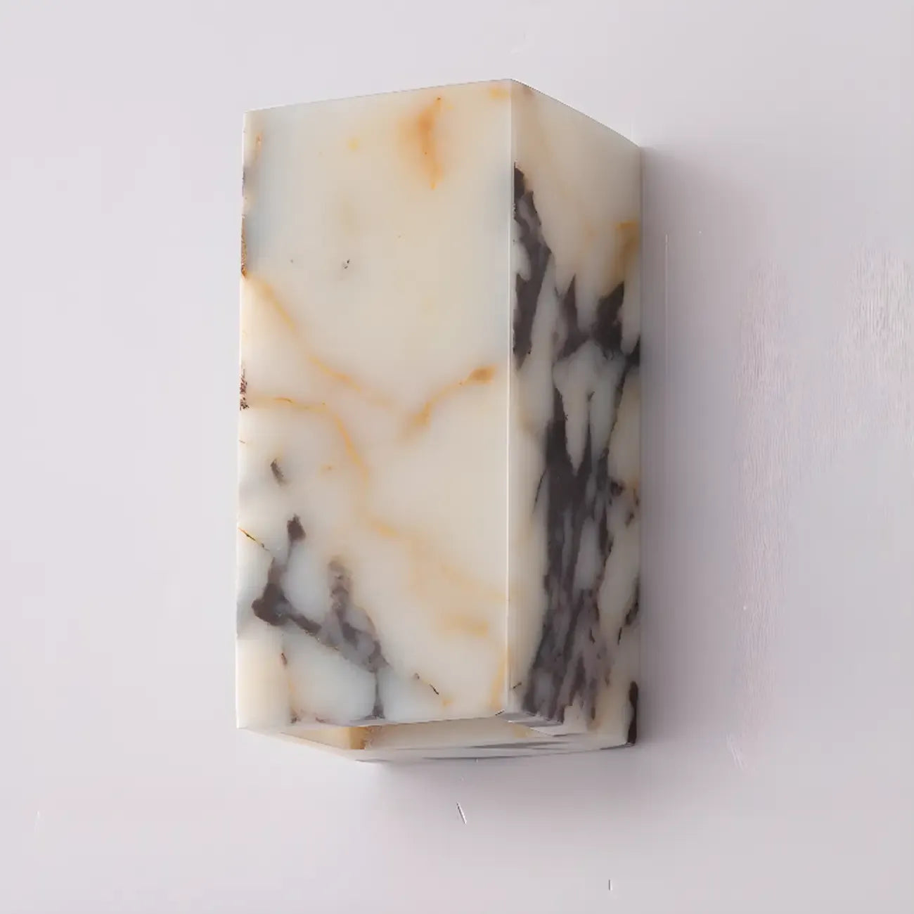 Modern White Stone Minimalist Rectangle LED Wall Light