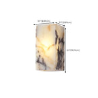 Modern White Stone Minimalist Rectangle LED Wall Light