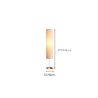Cylinder Wood Task Floor Lamp in Fabric Shade for Bedroom