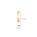 Cylinder Wood Task Floor Lamp in Fabric Shade for Bedroom